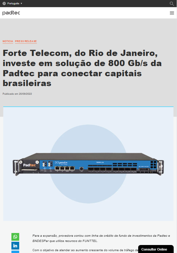Cobertura de evento com participação da Forte